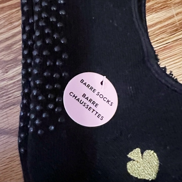 🎊HP🎉NWT Kate Spade Women’s Barre Black Ankle Socks with Gold Detail - Picture 5 of 6